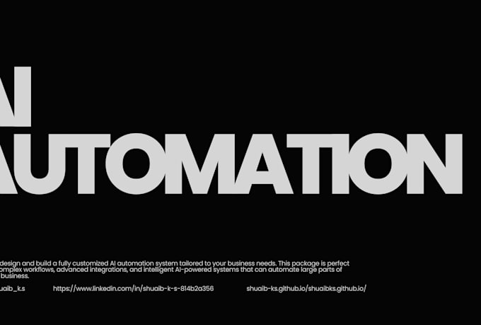develop automation systems for you